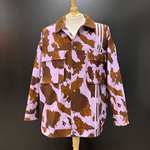 Adidas Ivy Park Denim Cow Print Jacket